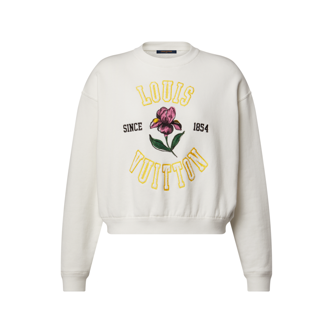 Louis Vuitton Staples Edition ホワイトスウェット Iris Signature Sweater - Ready-to-Wear 1AJZC4 | LOUIS VUITTON